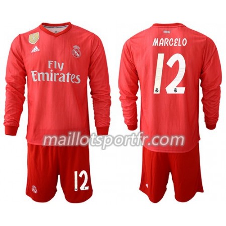 Maillot de Foot Real Madrid Marcelo 12 Enfant Troisieme 2018/19 ML